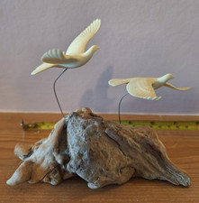 Porcelain & Wood Dove Ornament