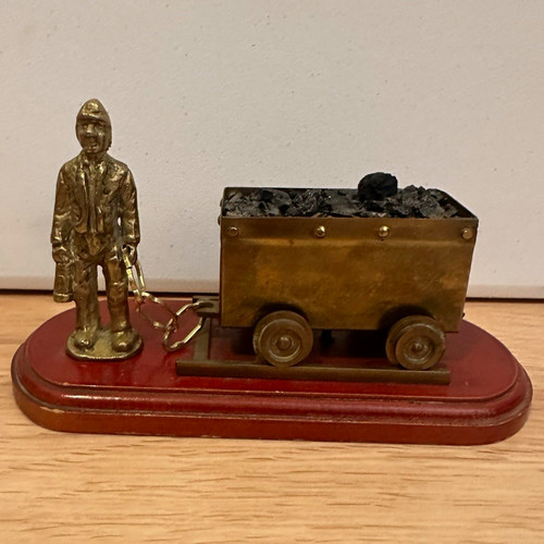 Welsh brass miner - miner, figurine