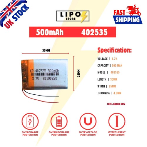 402535 500mah lipo - 402535,