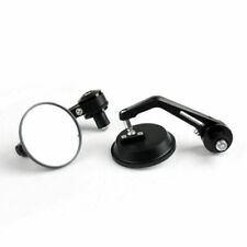 1Pair CNC Motorcycle 3" Round Side Mirror 7/8" Handlebar End For Cafe Racer T9