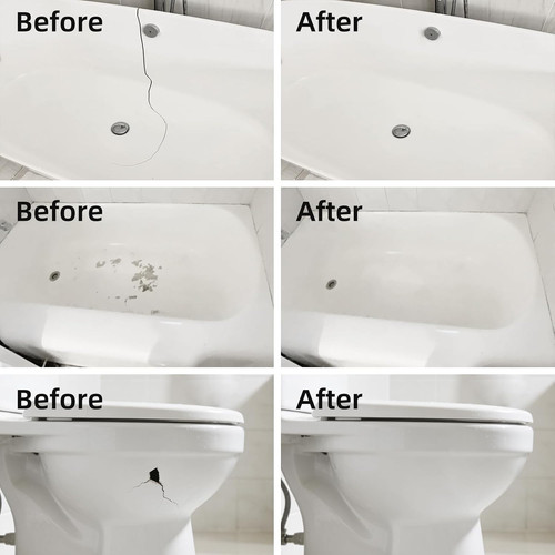 Tub repair kit - repair, white