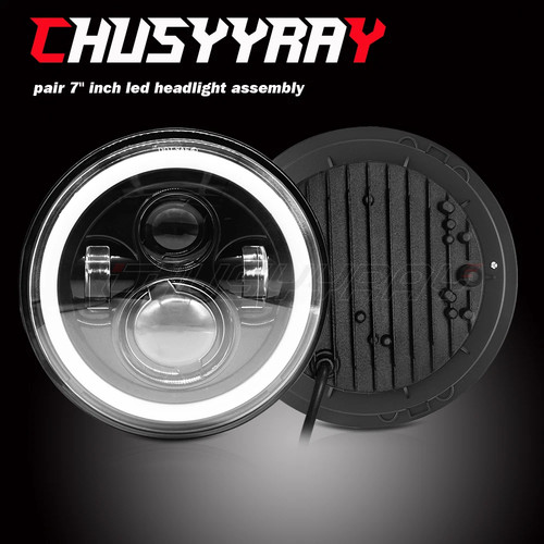 Inch round flat headlight - inch,