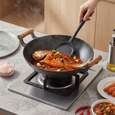 Cast Iron Large Deep Wok Stir