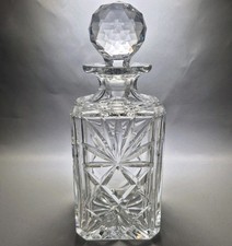Royal Brierley Crystal Breamar Square Whiskey Decanter 10"  750ml