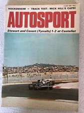 Autosport Magazine 8 July 1971 Stewart Wins French F1 GP Mick Hill Ford Capri
