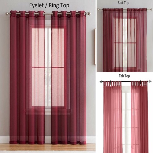 Voile curtains pair - pair, (2