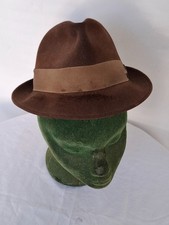 Brown Trilby Hat Vintage