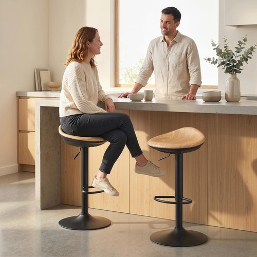 Set barstools pu - of, leather