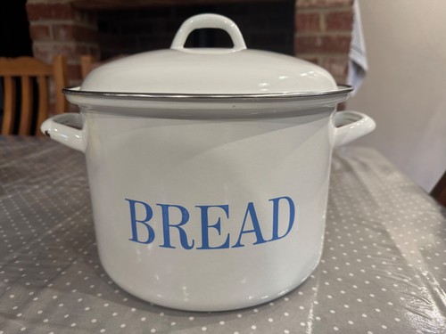 Metal bread bin round - bin,