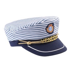  Blue Striped Sailor Hat