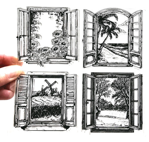 Clear stamps scenery windows - scenery,