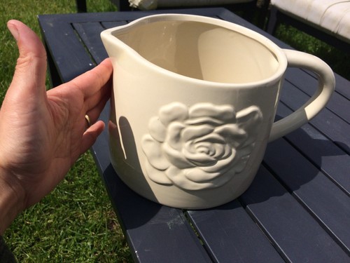 Ceramic watering can flower - watering,