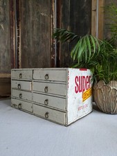 vintage Rustic Drawer office Motor Car drawers table desk top index Work Garage