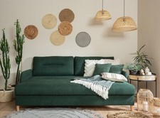 Green 3 Seater Sofa Bed  with