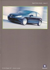 Peugeot 307 Specifications 2001-02 UK Market Brochure LX GLX Rapier XSi DTurbo