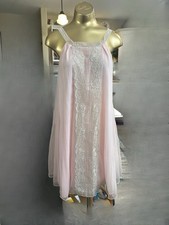 Vintage 60’s Gilead Pink Chiffon Lace Babydoll Nightgown - Small/Medium