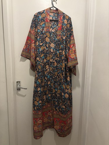 Floral kimono robe - with, tie