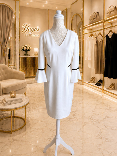 Calvin klein white bell sleeve - calvin,