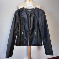 Women's Bonmarche Black Zip PU