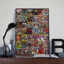 Marvel Comic Cover Collage