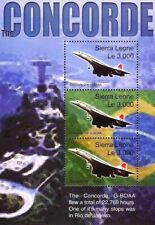 BA CONCORDE G-BOAA Aircraft/Rio de Janeiro Brazil Stamp Sheet 2004 Sierra Leone