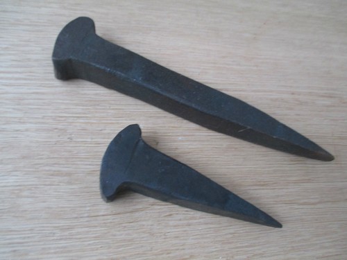 Railroad spike iron - coat, rack