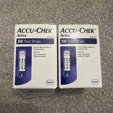 2 X Accu-Chek Aviva Blood Glucose Test Strips exp 09/26