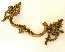 Brass Rococo swan neck handle