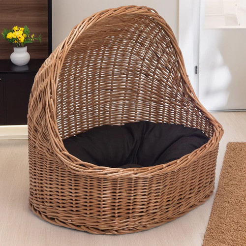 Wicker pet house bed with - pet,