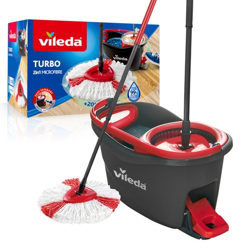 Vileda turbo 2in1 spin mop - mop, and