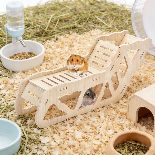 Wooden hamster platform set - hamster,