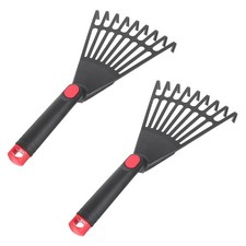 Gardening Hand Rake, Plastic Handheld Rake Gardening Hand Tool Small Leaf6391