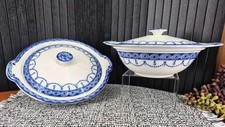 Pair Antique Blue  White