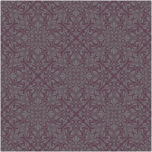 Floral damask wallpaper purple - damask,