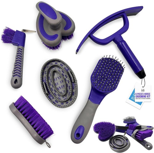 6pc horse grooming kit with - grooming,