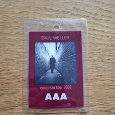 Paul Weller Pass 2002 European Tour
