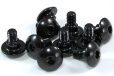 10x Black Aluminium m6 x 12mm