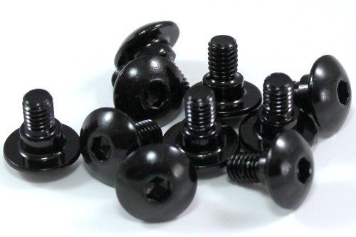 10x black aluminium 12mm - aluminium,