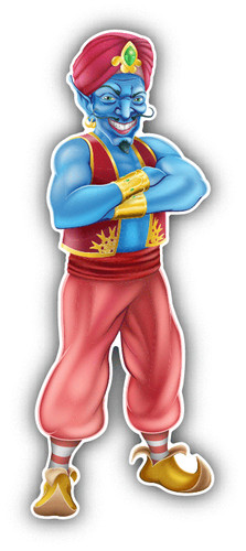 Genie smile cartoon car - cartoon,