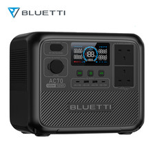 BLUETTI AC70 768Wh 1000W Portable Power Station Solar Generator for Camping MPPT