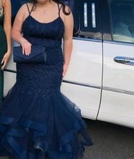 Prom Frocks Dress Navy, Size