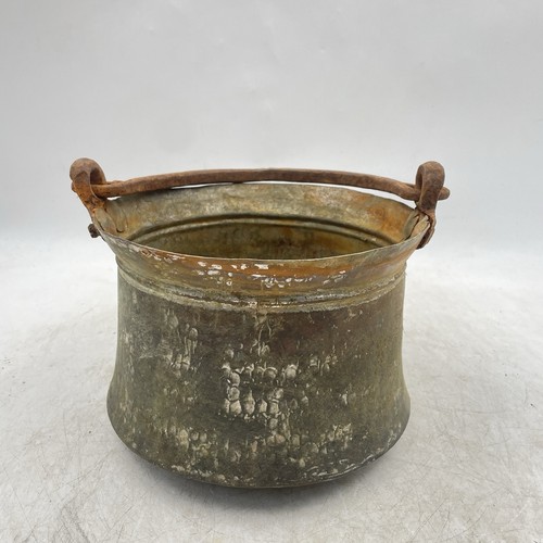 Antique hammered copper bucket - copper,