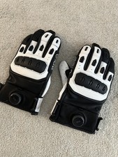 Knox Orsa Leather MK3 Motorcycle Motorbike Gloves - White - Medium