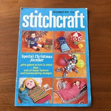 Stitchcraft magazine December 1974. Vintage patterns knitting crochet needlework