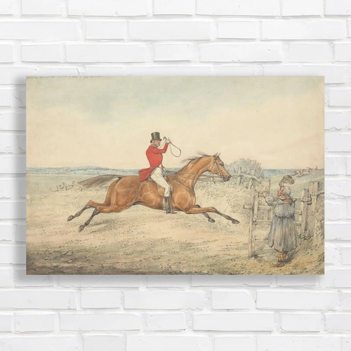 Vintage hunt scene - hunt, canvas
