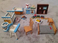 Doll House Furniture & Accessories Nursery Bedroom Crib Changing Table Hairchair