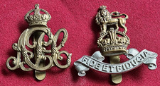 WW1 and WW2 Royal Army Pay Corps British Military Cap Badges - fine examples