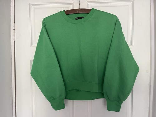 Zara green classic sweatshirt - green,