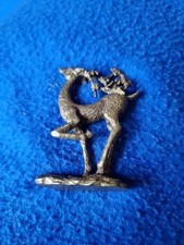 Small Brass Deer With Flowers