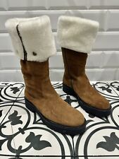 Celtic & Co Women’s Suede & Sheepskin Calf Boots UK Size 8 EU 42 NEW
